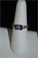 Amethyst Size 8 Sterling Ring