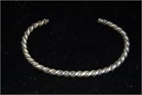Rope Sterling Open Cuff Bracelet