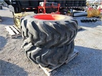 (2) Firestone 17.5L-24 Mounted Tires