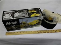 Mack transport die cast cement truck with cap