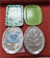 Four Serving Platters and Trays