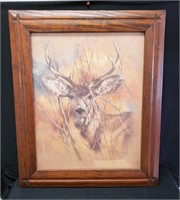 Framed Print Deer Head Print by K. Maroon