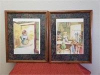 (4) Matted & Framed Beatrix Potter Prints