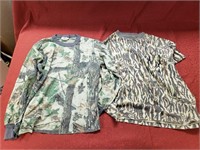 2 Lightweight Camo Hunting Pullover Shirts