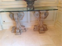 Marge Carson Double Pedestal Console Table 1
