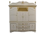 Huge White, Gold Trim, Armoire