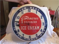 Vintage Fairacres Superior Ice Cream Clock