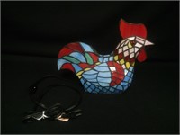 Stained Glass Rooster Lamp - Tiffany Style