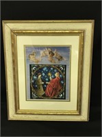 Framed Religious/Celestal Painting on Print