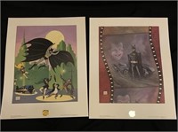 (2) Authentic Batman Prints Bob Kane