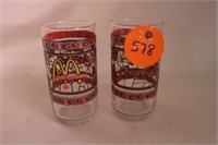 2 collectable McDonald glasses