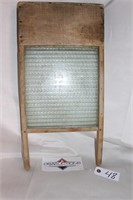 Vintage glass washboard