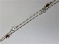 St. Sil. Garnet & Stones Necklace