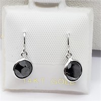 14K Black Diamond(1.7cts) Earrings
