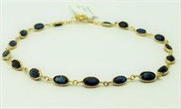 10K Sapphire(6cts) Bracelet