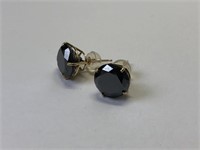 27014kt. Black Diamond (6.80ct) Earrings