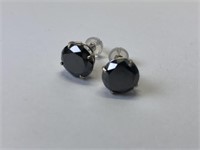 14kt. Black Diamond (5.00ct) Earrings