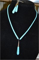 Sleeping Beauty Turquoise Necklace Earrings