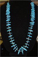 Turquoise and Seeded Necklace 28"