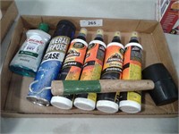ArmorAll, rubber mallet, grease, rinse aid
