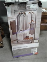 Elongated wood toilet seat, Hanging garment rack