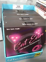 Cat Ear LED Stereo Headphones, set of 4