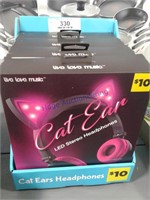 Cat Ear LED stereo headphones, set of 4
