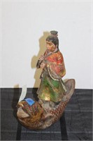 ANTIQUE HAND CARVED WOODEN FIGURE