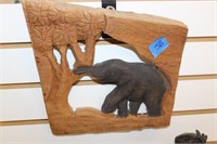 CARVED ELEPHANT PLAQUE