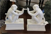 PAIR OF ITALIAN MONKEY BOOKENDS