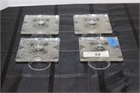 EMBOSSED GLASS CANDLE HOLDERS