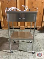 Cart stainless steel With one drawer and bottom