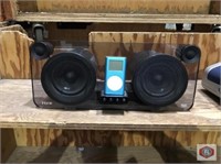 Audio and Video ipod with ihome speaker stand +