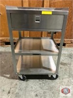 Cart stainless steel With one drawer and 2 bottom