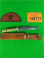 Original Puma-Bowie Knife and sheath w/ 2 patches