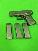 .40 Cal Glock Model "23" Pistol W/ 3 Clips