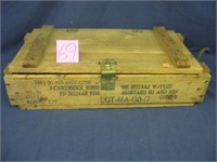 WOODEN CAMO AMMO BOX 81MM 26" X 14" X 6"