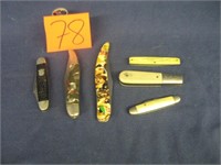 6 POCKET KNIVES - HAMMER, BARLOW, SYRACUS & MORE