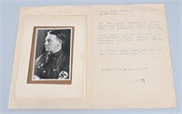 1932 ADOLF HITLER PHOTO CARD & SIGNED LETTER