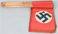 WWII NAZI GERMAN PAPER RALLY FLAGS