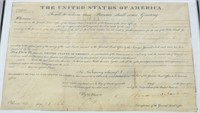 ANDREW JACKSON SIGNED FLORIDA TERRITORY LAND GRANT