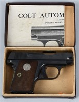 COLT M1908 VEST POCKET HAMMERLESS, 1934, W/ BOX