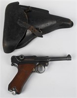 P-08 LUGER, DWM, 1917 W/ HOLSTER & 2 MAGS