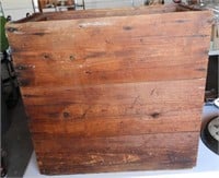 Primitive style wooden crate (13” x 24”) and