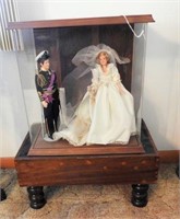 Showcase displaying Prince Charles and Princess