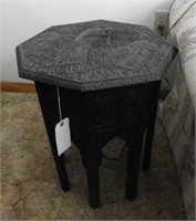Late 19th Century highly carved hexagon top