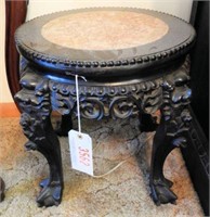 Chinese highly carved Rosewood plant stand with