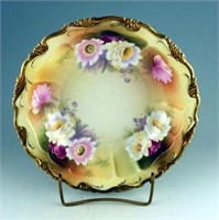 (6) hand painted plates and platters: J.P.