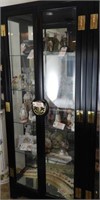 Designer black lacquer Oriental curio/display