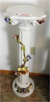 Corinthian column floral pedestal 37” with